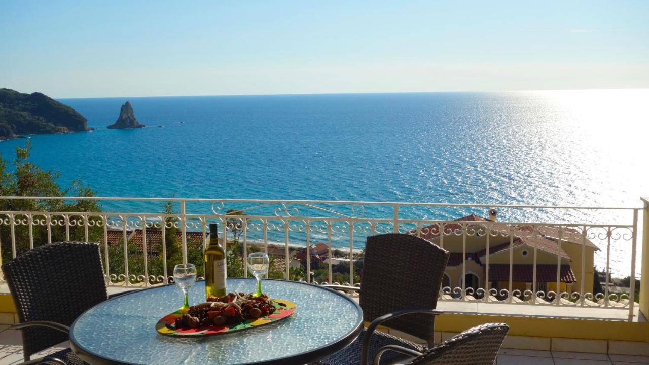 Natalia Apartment B With Panoramic Sea Views Of Agios Gordios Bay Kültér fotó