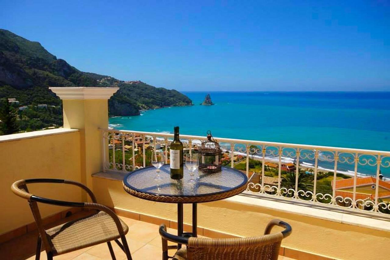 Natalia Apartment B With Panoramic Sea Views Of Agios Gordios Bay Kültér fotó